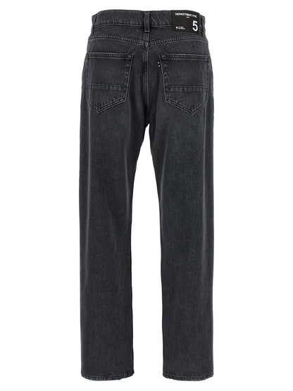 Department 5 Gray Cotton Straight-Leg Jeans