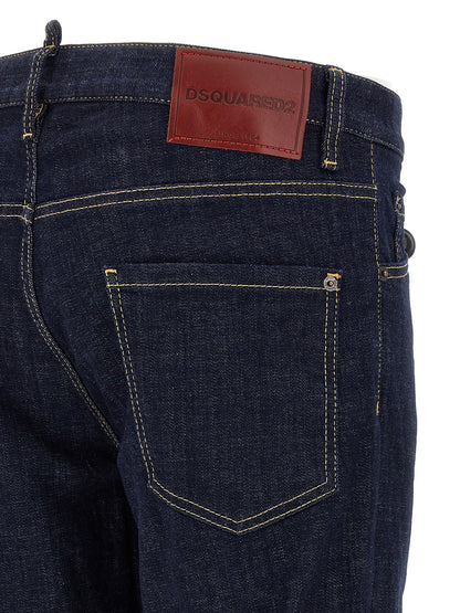 Dsquared² Blue Cotton Slim Fit Jeans
