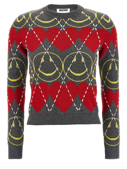 Moschino Multicolor Wool Cardigan