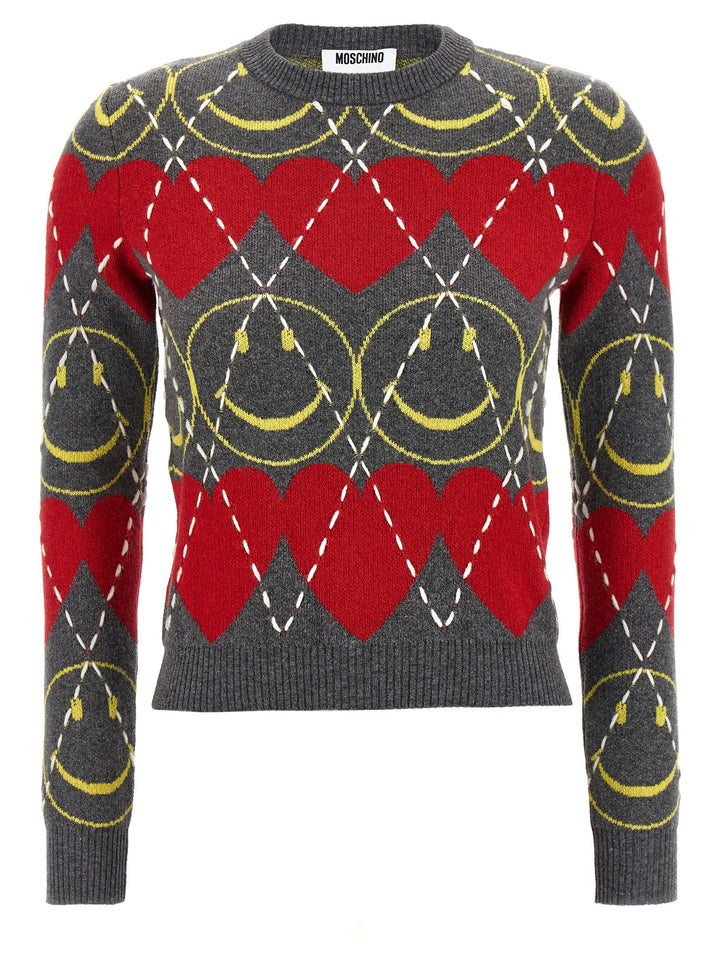 Moschino Multicolor Wool Cardigan