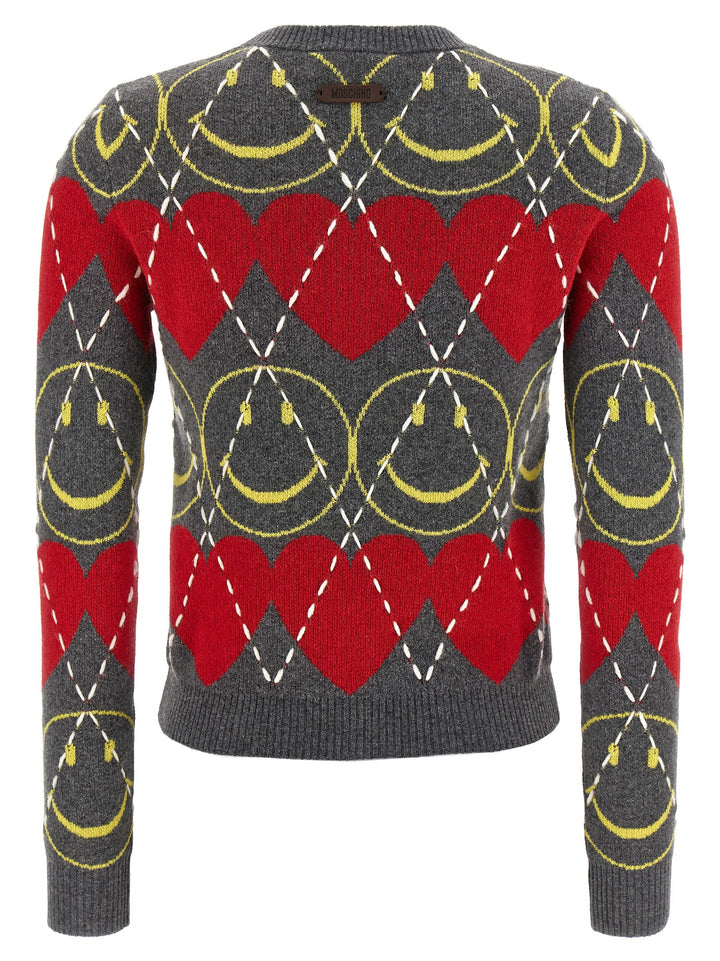 Moschino Multicolor Wool Cardigan