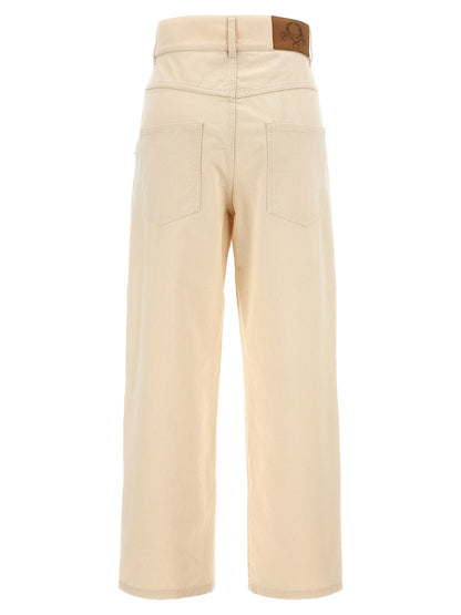 Moschino Beige Cotton Casual Pants