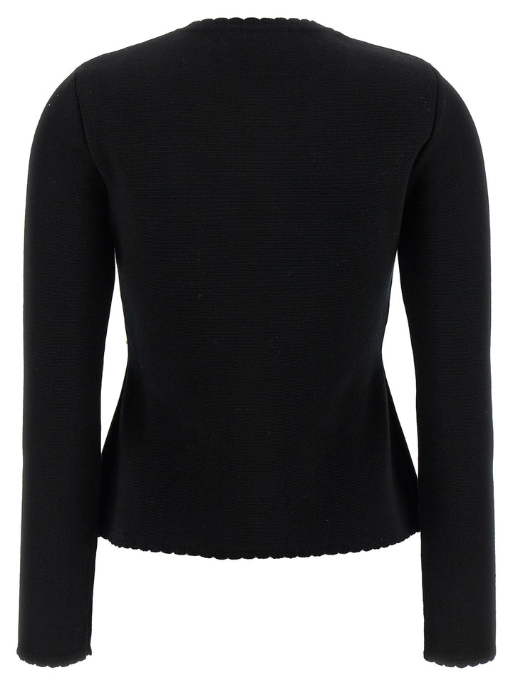 Moschino Black Virgin Wool Cardigan