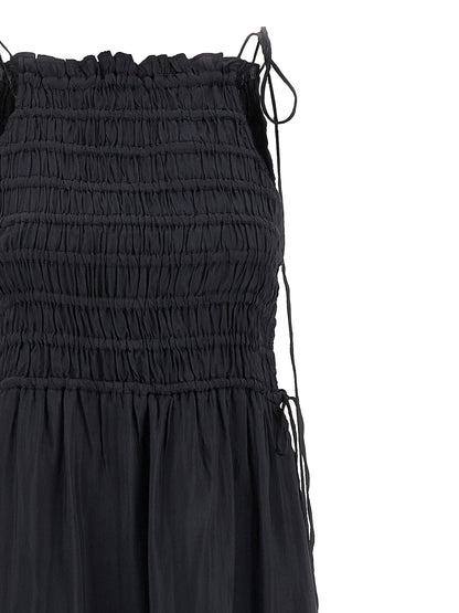 Ganni Gray Viscose Long Dress