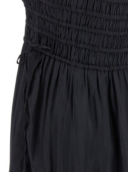 Ganni Gray Viscose Long Dress
