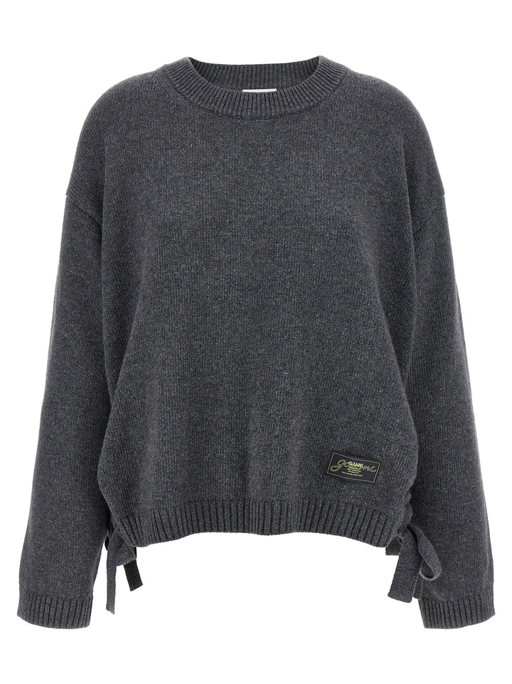 Ganni Gray Wool Cardigan