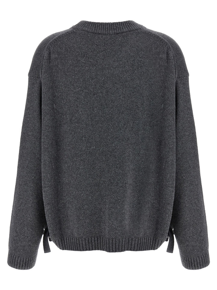 Ganni Gray Wool Cardigan