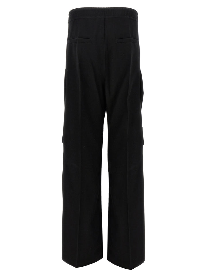 Rick Owens Black Wool Cargo Pants