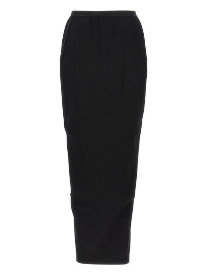 Rick Owens Black Wool Mini Skirt