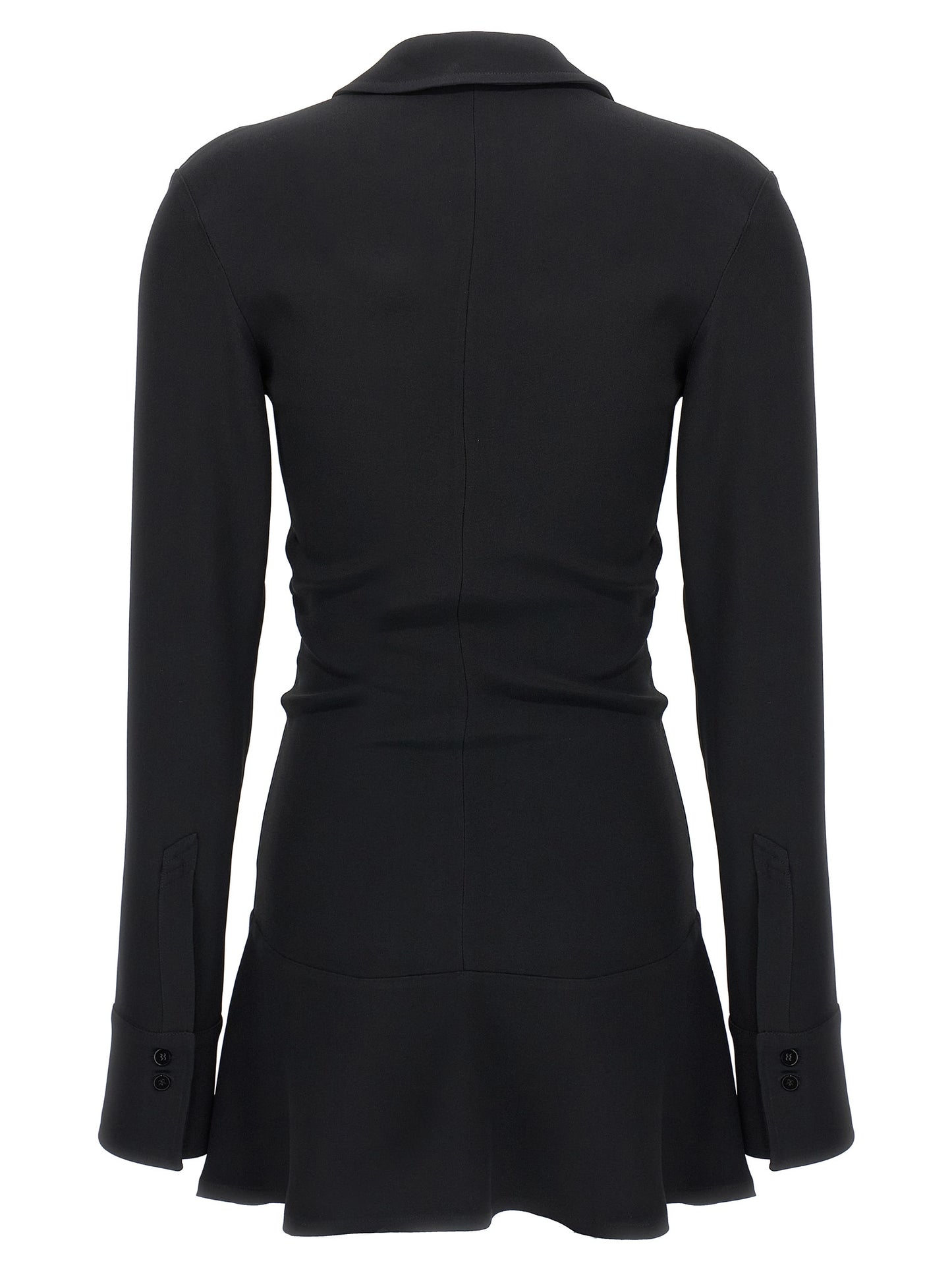 The Attico Black Marabou Short Dress