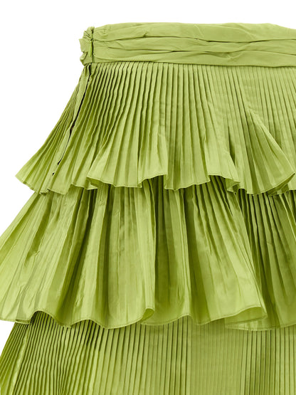 Valentino Garavani Bicolor Silk Long Skirt