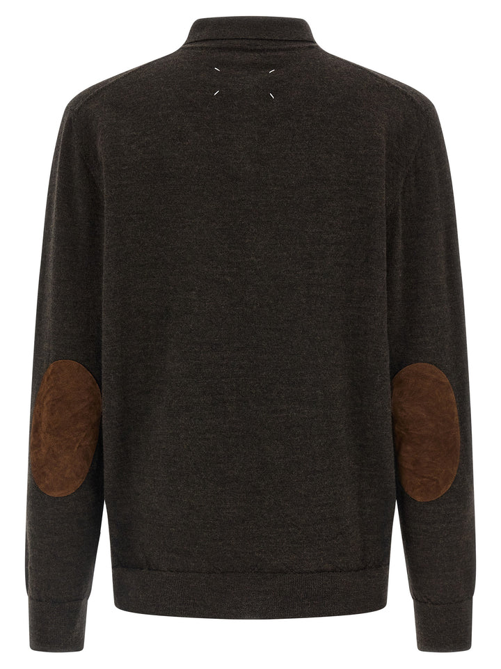 Maison Margiela Brown Wool Polo Shirt