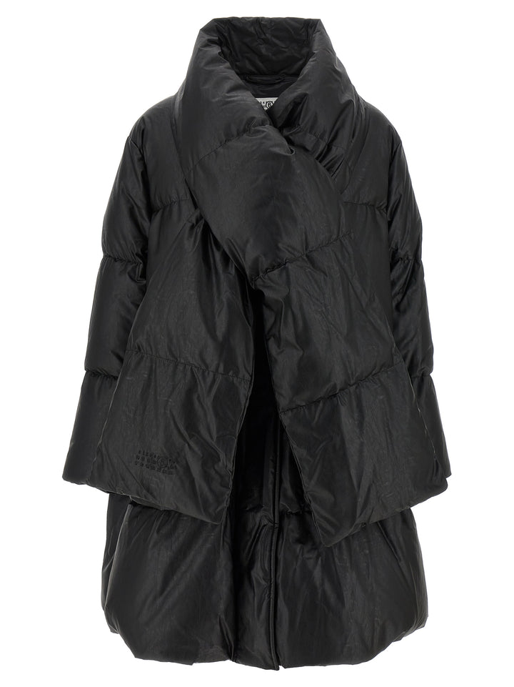 MM6 Maison Margiela Black Viscose Coat