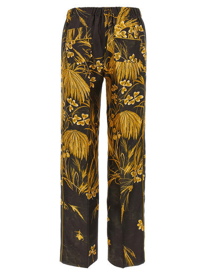 F.R.S. - FOR RESTLESS SLEEPERS Multicolor Silk Casual Pants