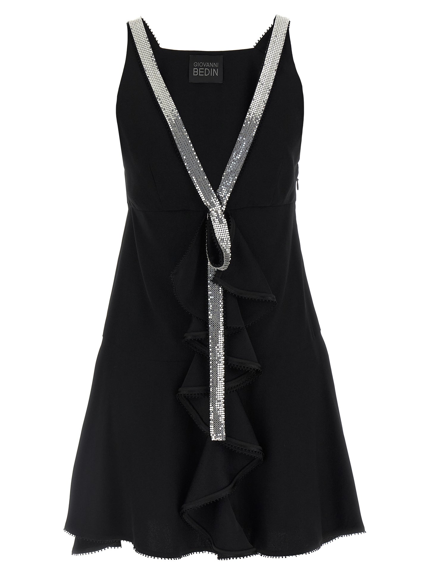 Giovanni Bedin Black Viscose Short Dress
