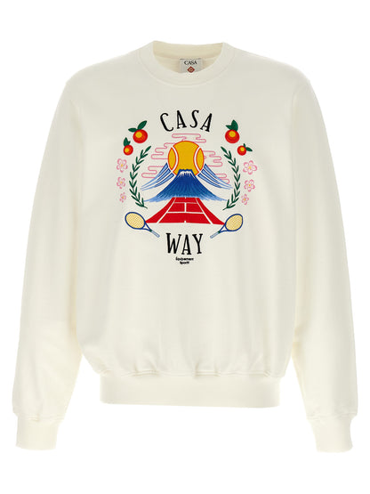 Casablanca White Cotton Sweatshirt