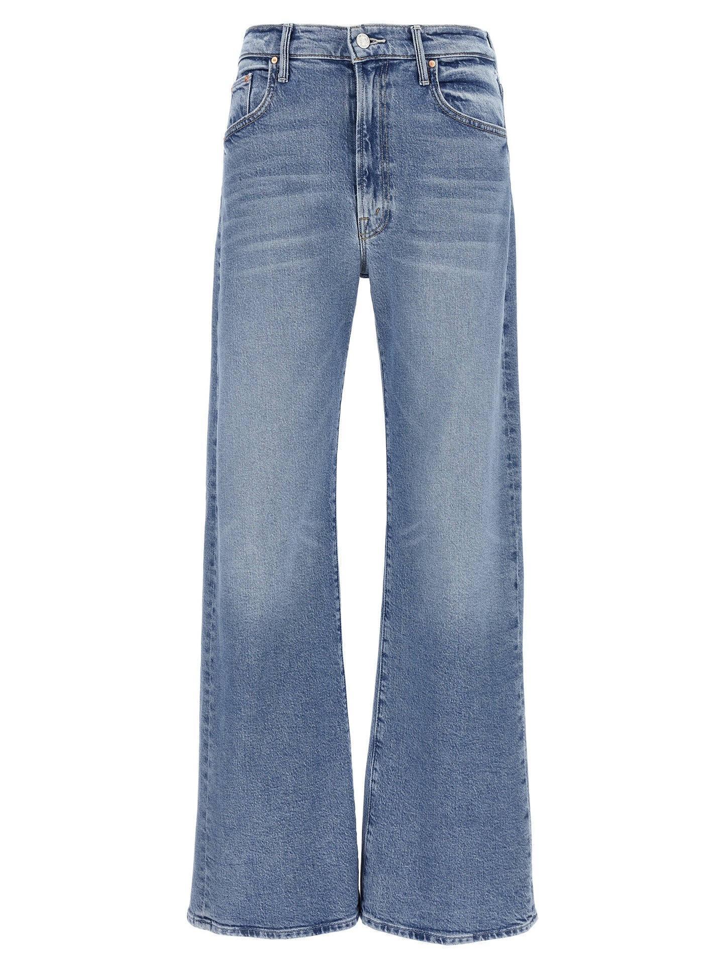 Mother Denim Blue Cotton High-Waisted Jean