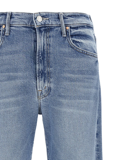 Mother Denim Blue Cotton High-Waisted Jean