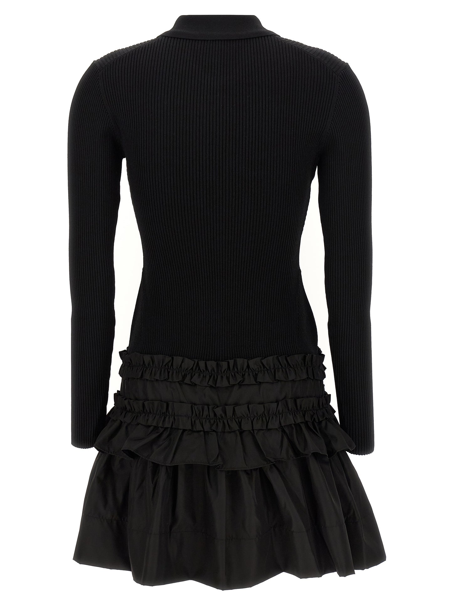 Ganni Black Viscose Short Dress