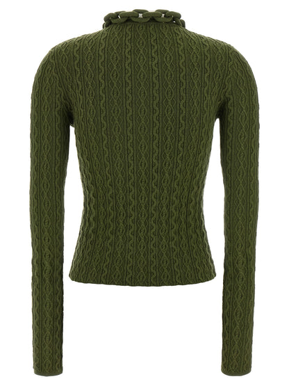 Paco Rabanne Bicolor Wool Cardigan
