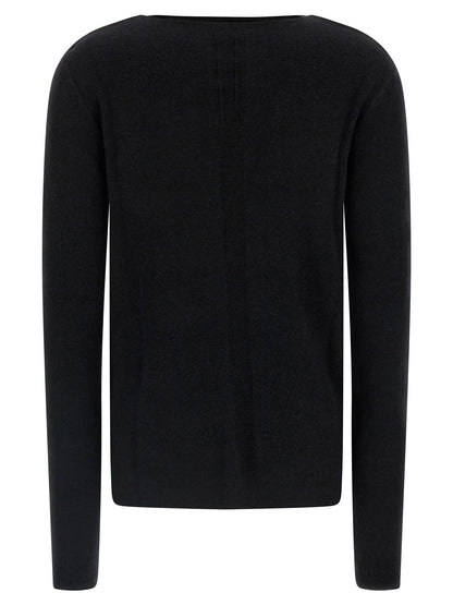 Rick Owens Black Wool Cardigan