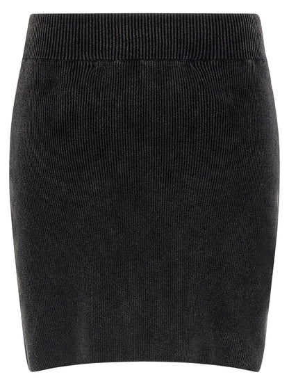 Alexander Wang Black Cotton Long Skirt