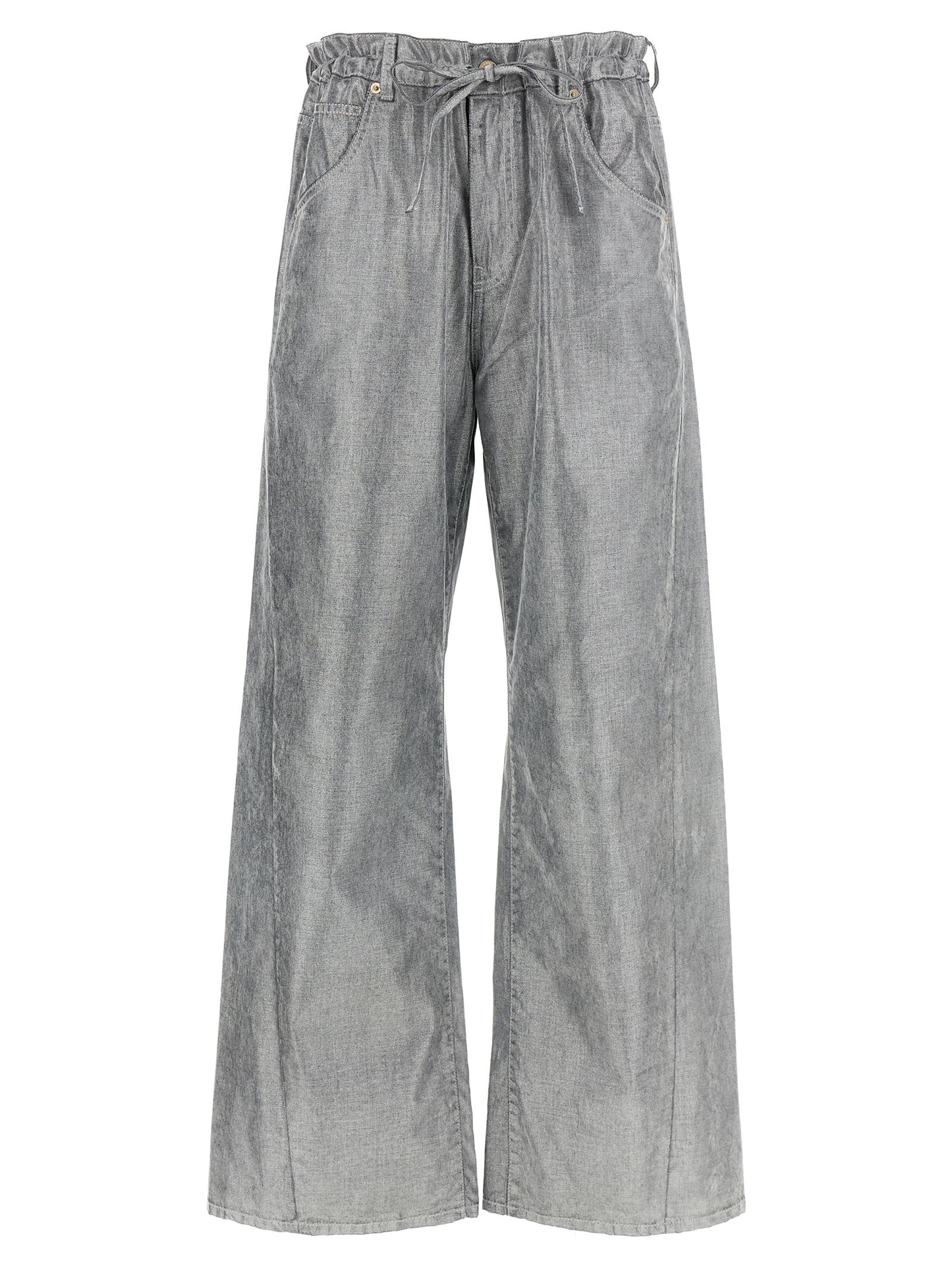Darkpark Silver Cotton Jeans Denim