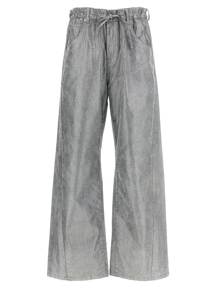 Darkpark Silver Cotton Jeans Denim