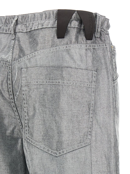 Darkpark Silver Cotton Jeans Denim