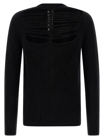 Rick Owens Black Wool Cardigan