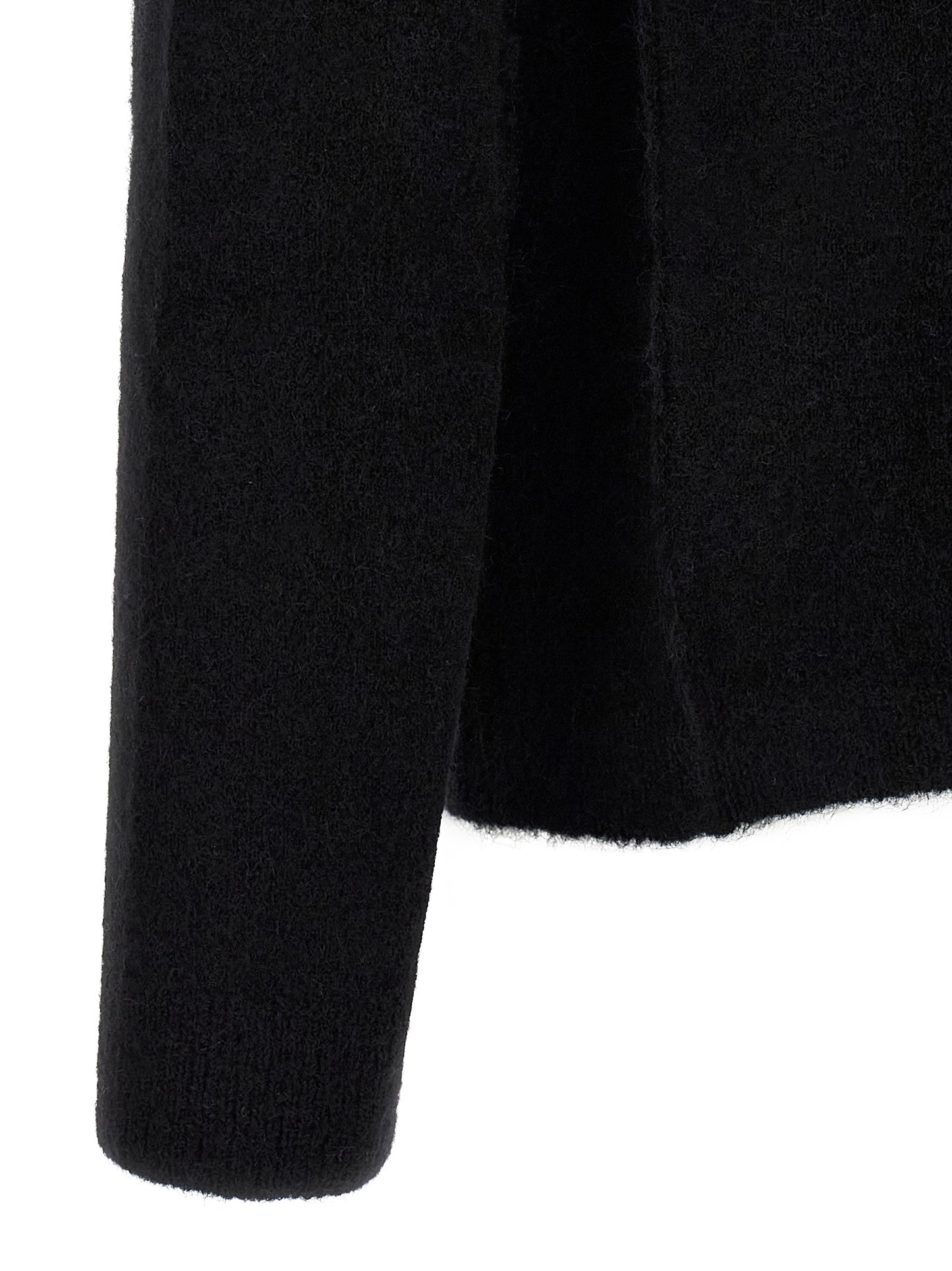 Rick Owens Black Wool Cardigan