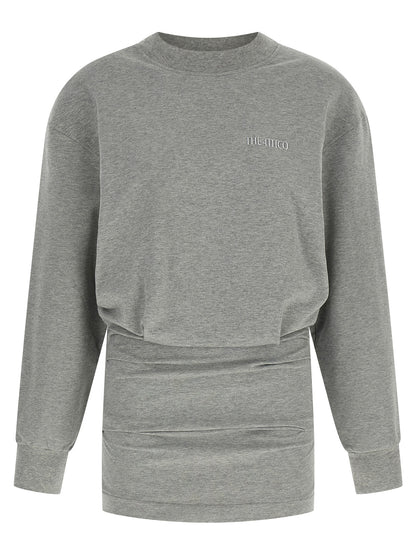 The Attico Gray Cotton Short Dress