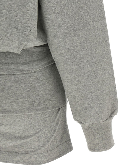 The Attico Gray Cotton Short Dress