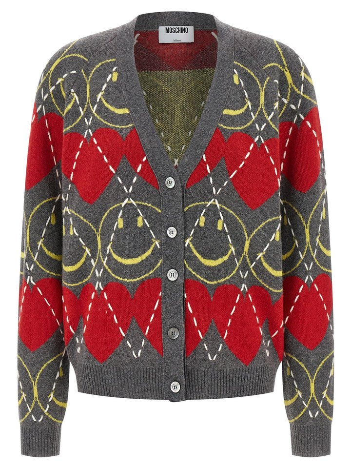 Moschino Multicolor Wool Cardigan