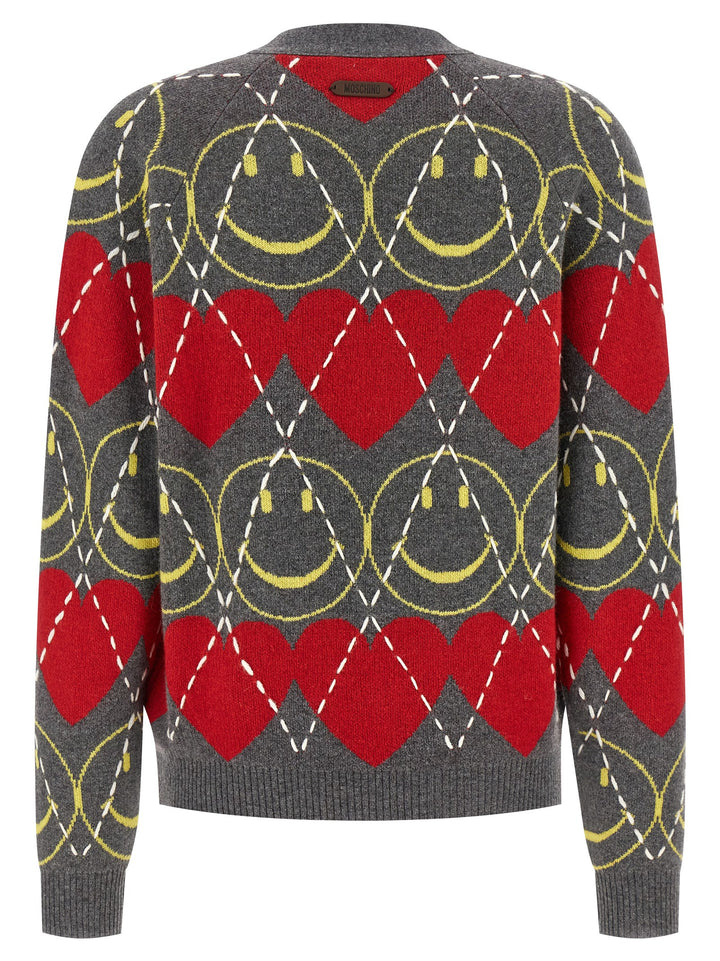 Moschino Multicolor Wool Cardigan