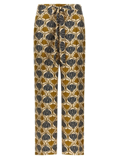 Max Mara Bicolor Silk Casual Pants