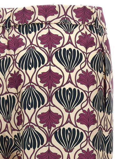 Max Mara Purple Silk Casual Pants