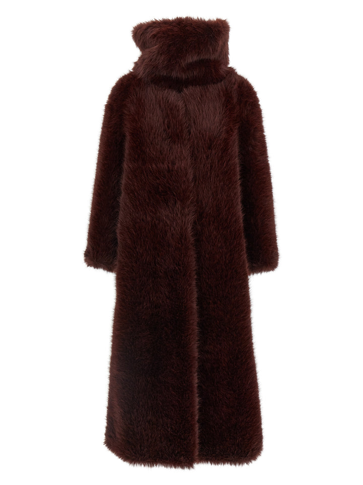 B&B COUTURE Bordeaux Polyester Coat