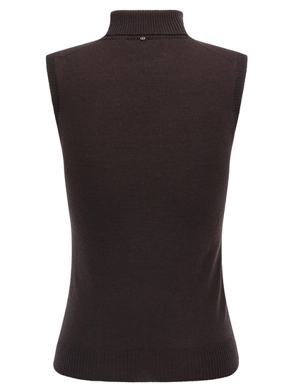 Sportmax Brown Virgin Wool Cardigan
