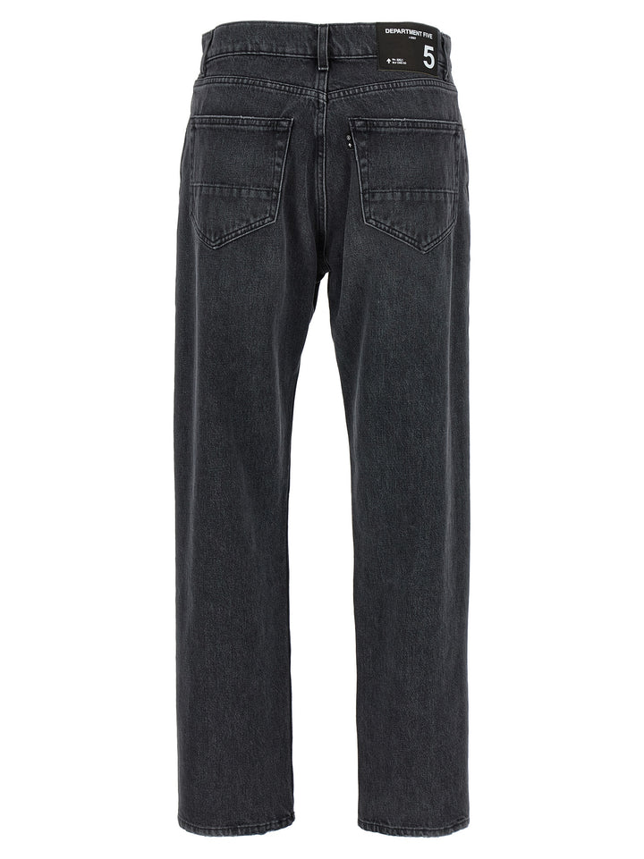 Department 5 Black Cotton Straight-Leg Jeans