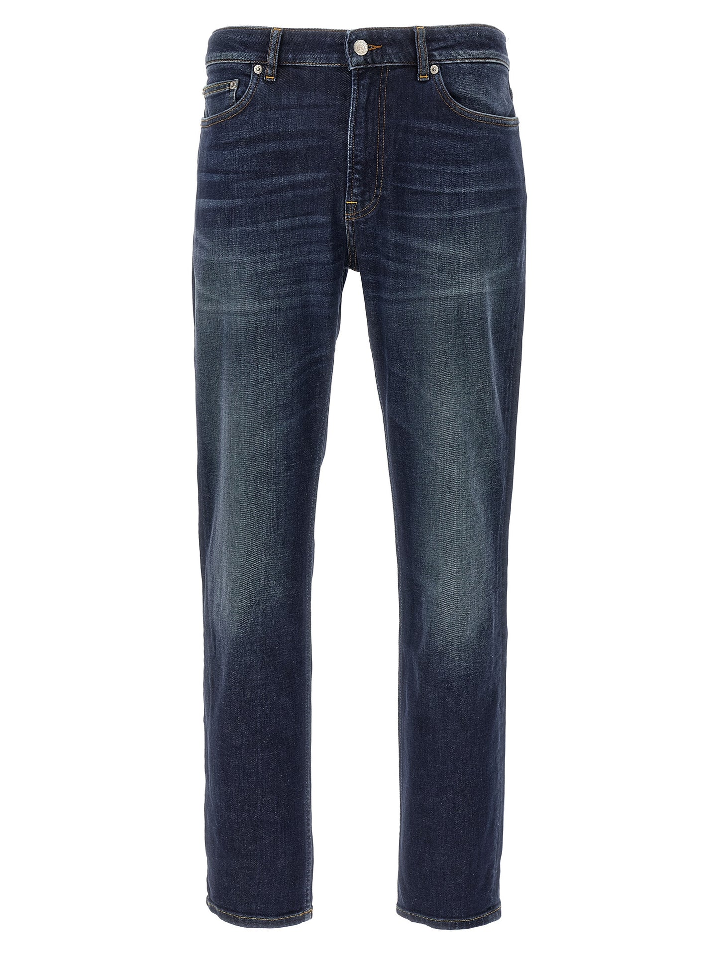 Department 5 Blue Cotton Straight-Leg Jeans