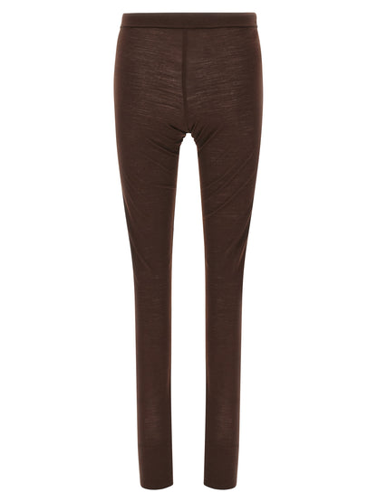 Jil Sander Bordeaux Polyester Leggings