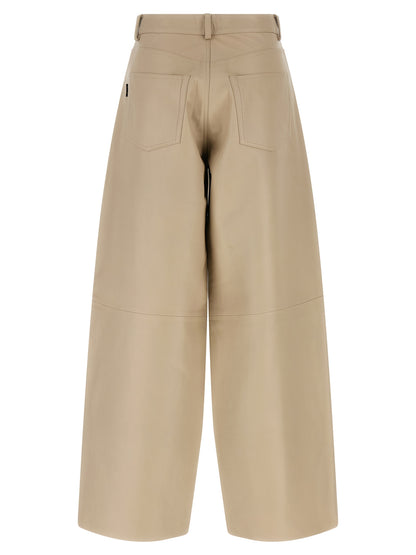 Haikure Beige Leather Pants