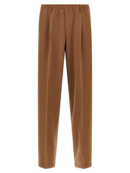 CELLAR DOOR Brown Polyester Casual Pants