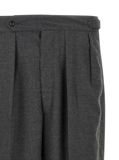 CELLAR DOOR Gray Polyester Casual Pants