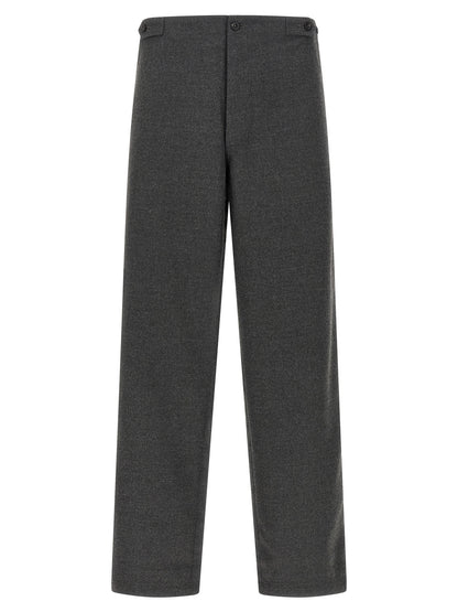 CELLAR DOOR Gray Polyester Casual Pants