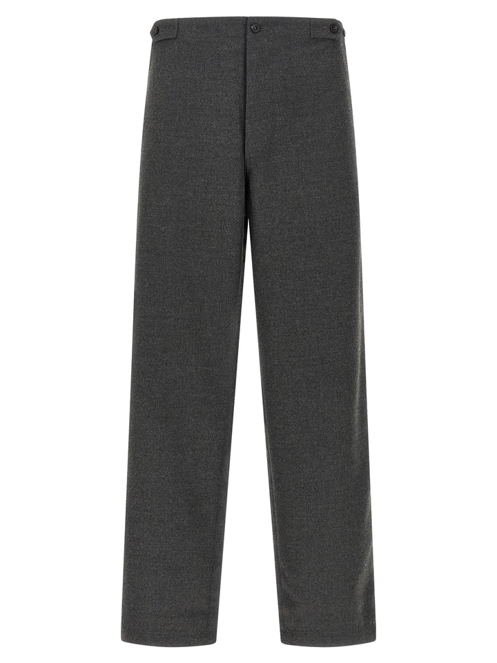 CELLAR DOOR Gray Polyester Casual Pants