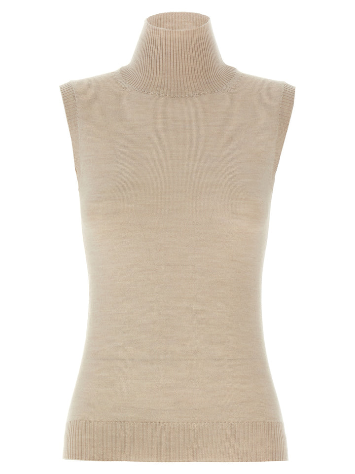Sportmax Beige Virgin Wool Cardigan