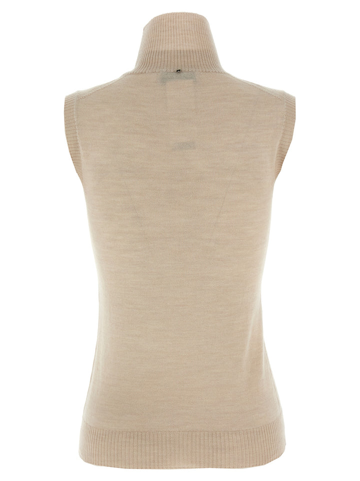 Sportmax Beige Virgin Wool Cardigan