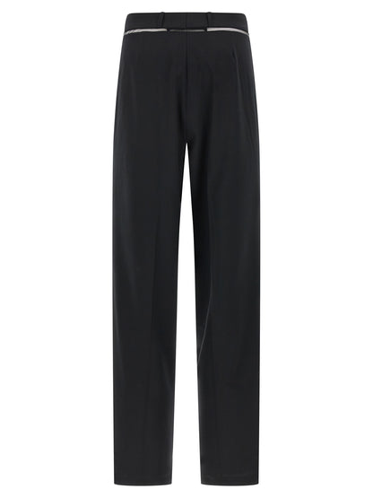Nensi Dojaka Black Virgin Wool Casual Pants
